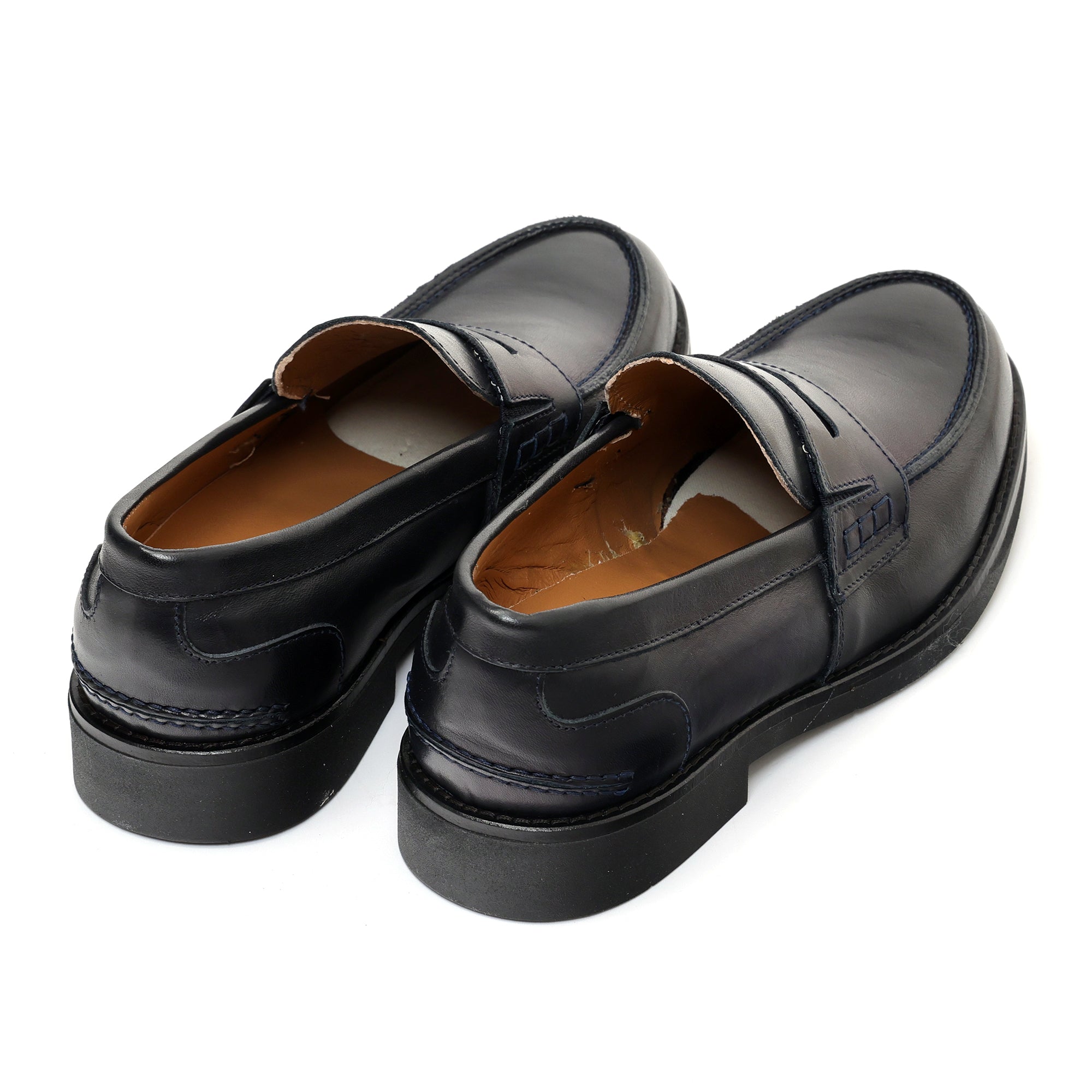 Mocassino con benda in pelle crust con fondo in gomma -Art.805EFDOGOMMACRUST
