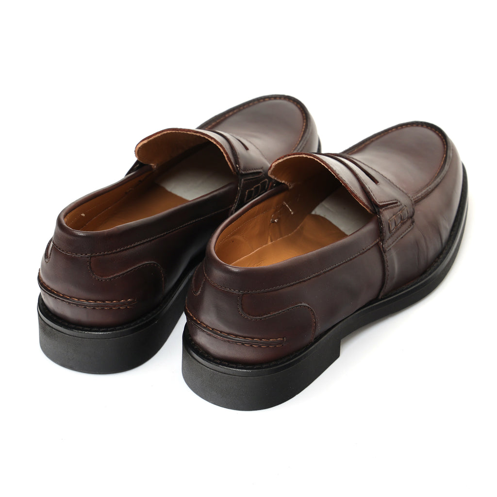 Mocassino con benda in pelle crust con fondo in gomma -Art.805EFDOGOMMACRUST