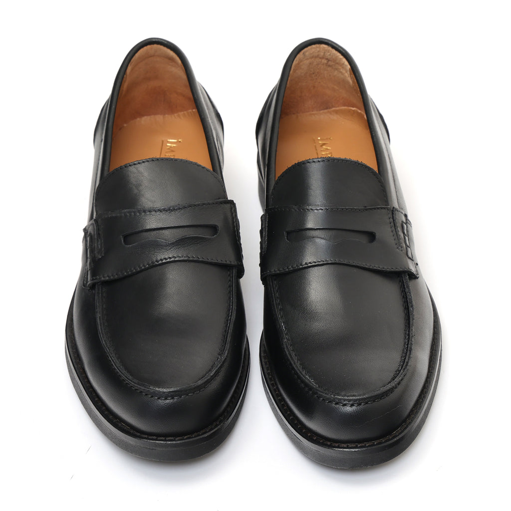 Mocassino con benda in pelle crust con fondo in gomma -Art.805EFDOGOMMACRUST