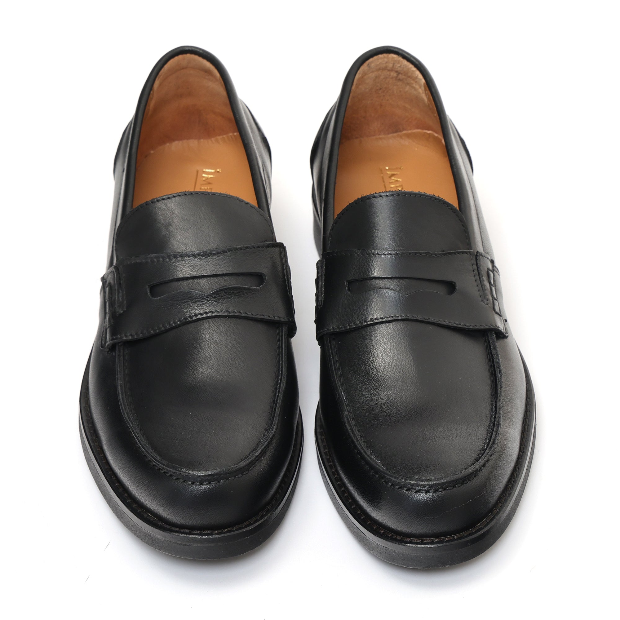 Mocassino con benda in pelle crust con fondo in gomma -Art.805EFDOGOMMACRUST