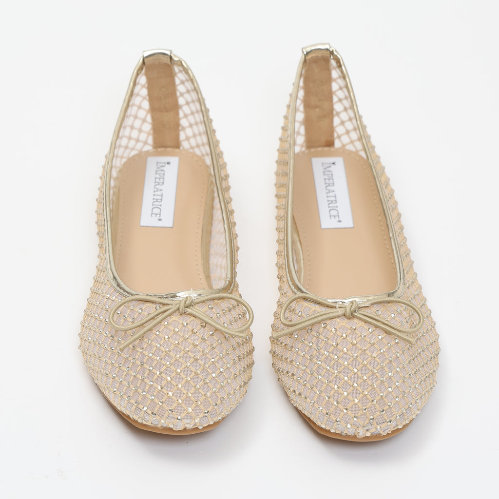 Ballerine in simil pelle traforate con strass- Art.QP5511