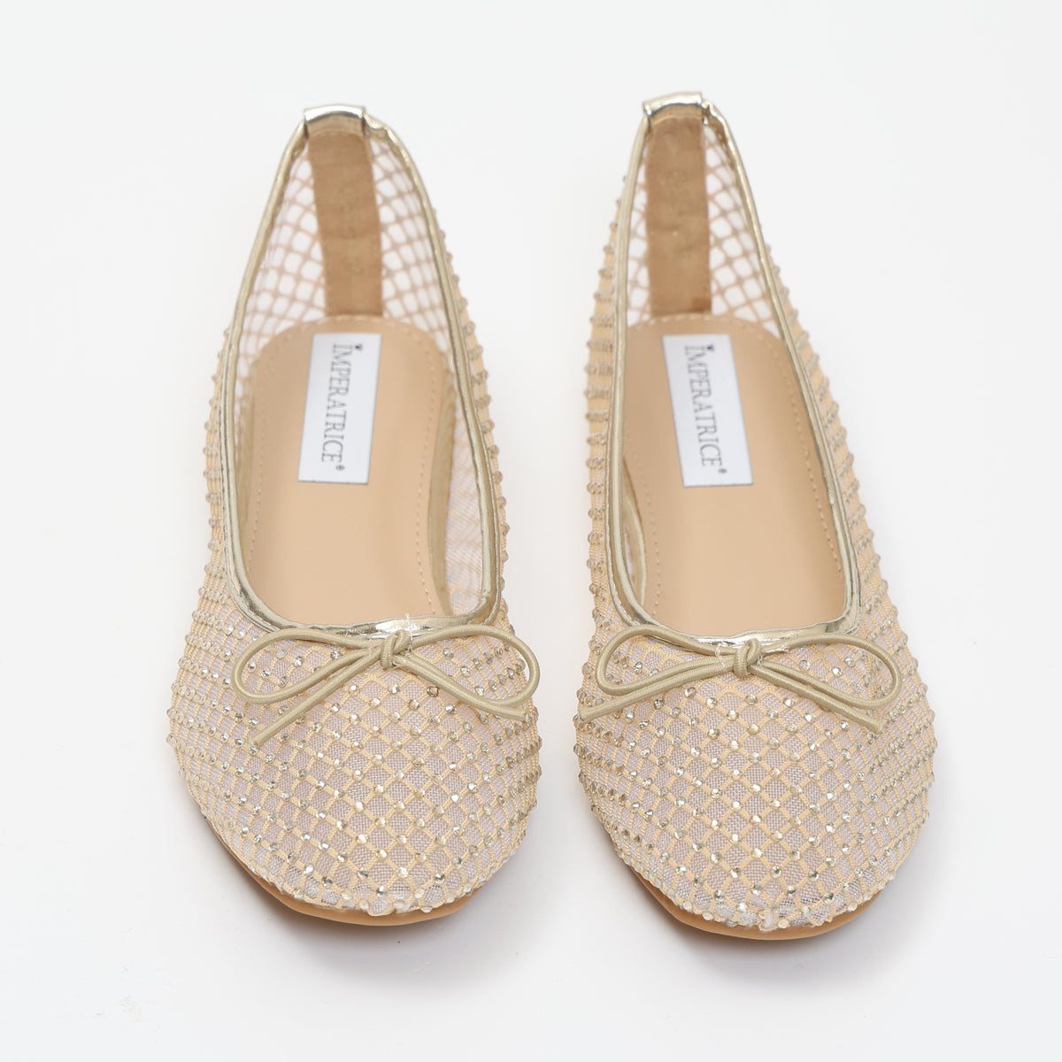 Ballerine in simil pelle traforate con strass- Art.QP5511