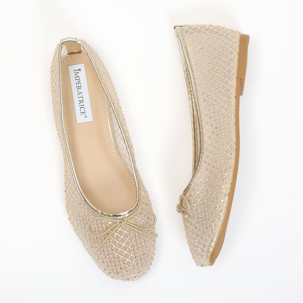 Ballerine in simil pelle traforate con strass- Art.QP5511