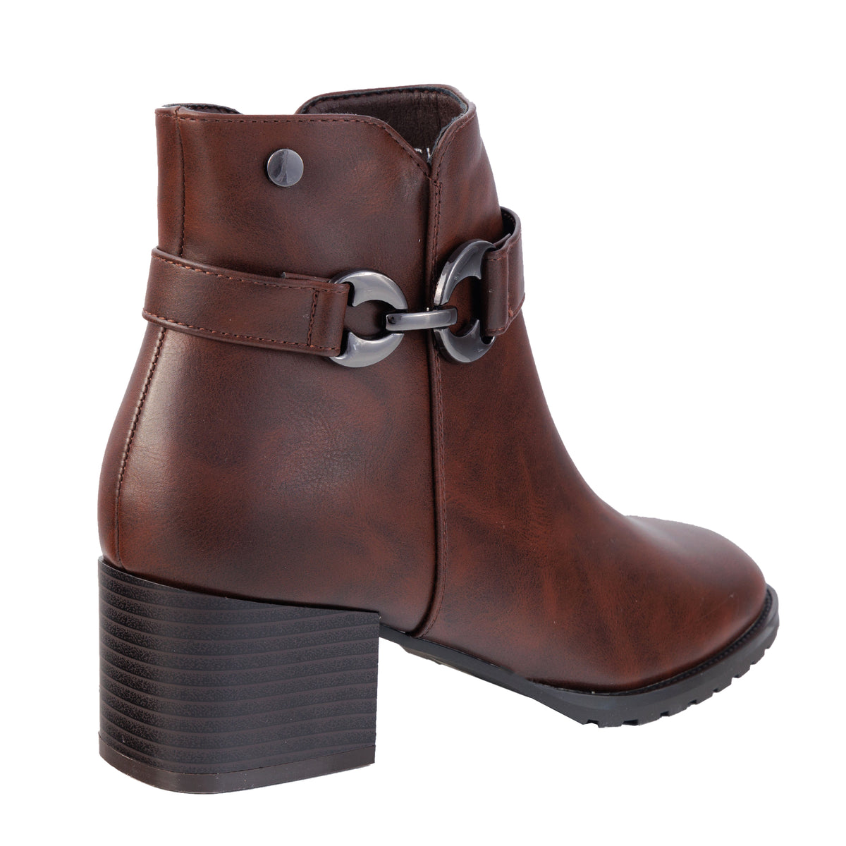 Stivaletti in simil pelle con tacco comodo quadrato- Art.CHC323