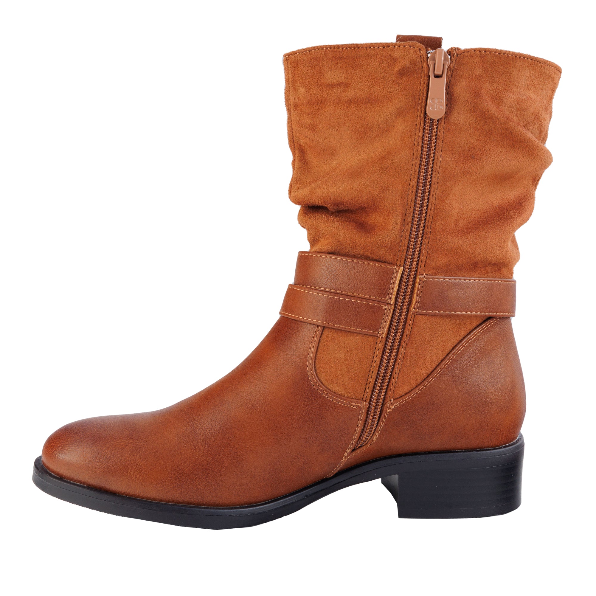 Stivaletti in simil pelle con gambale in camoscio- Art.CHC315