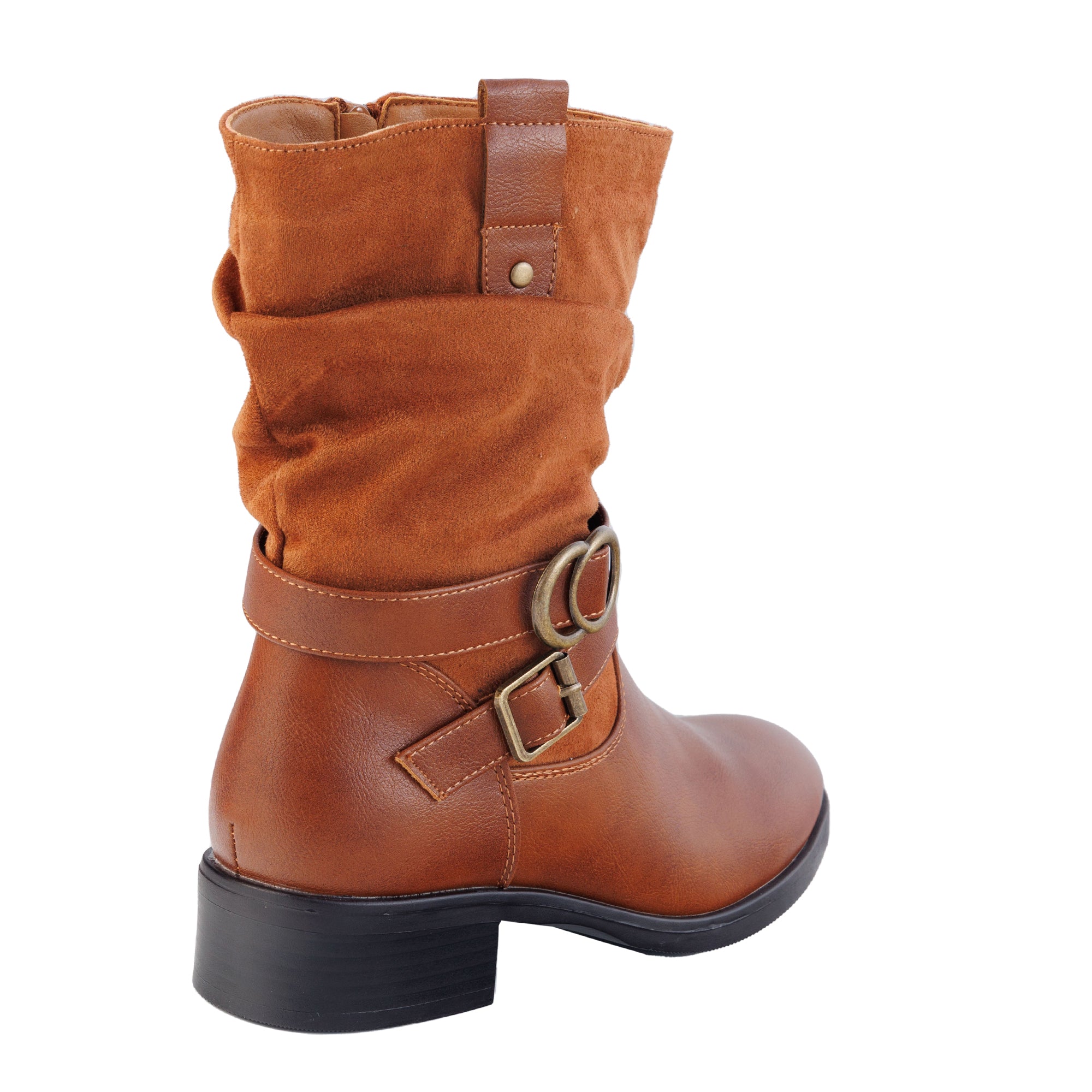 Stivaletti in simil pelle con gambale in camoscio- Art.CHC315