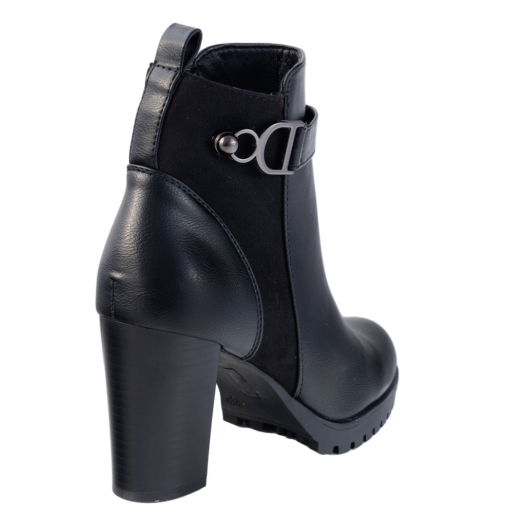 Tronchetti in simil pelle con tacco alto quadrato- Art.CHC311