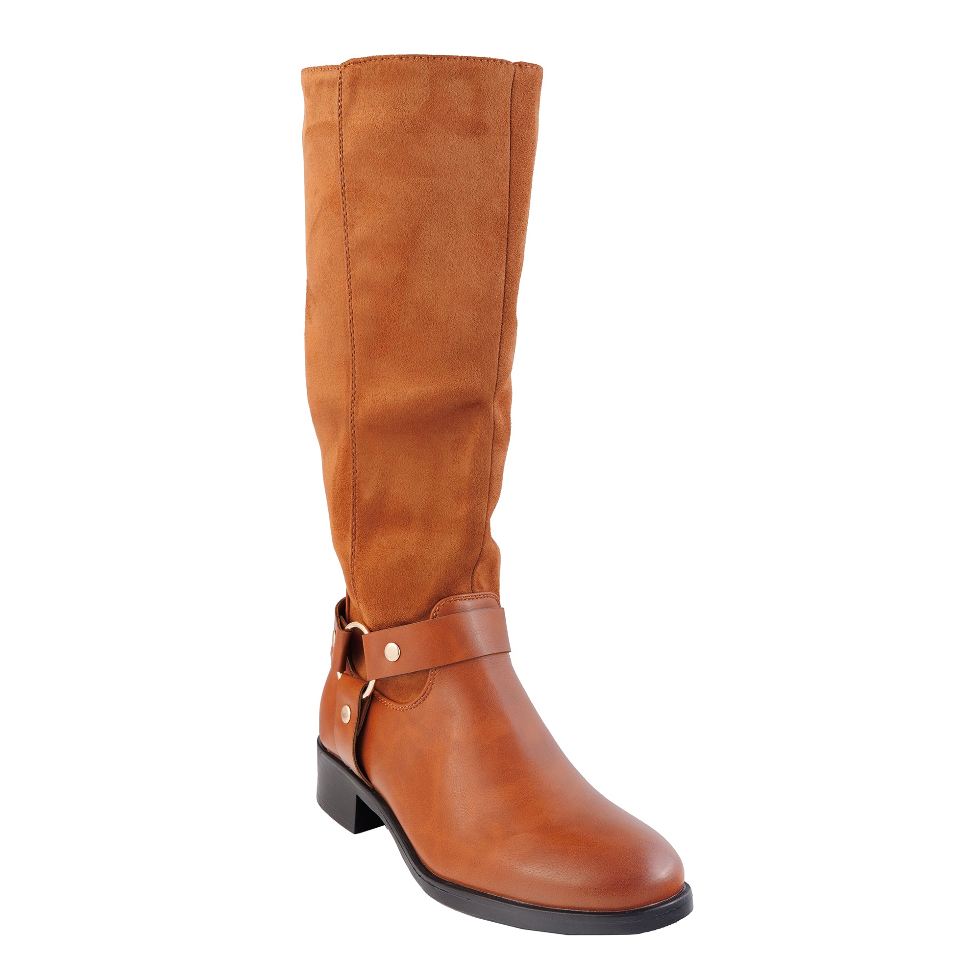 Stivali in simil pelle con gambale in camoscio- Art.CHC330