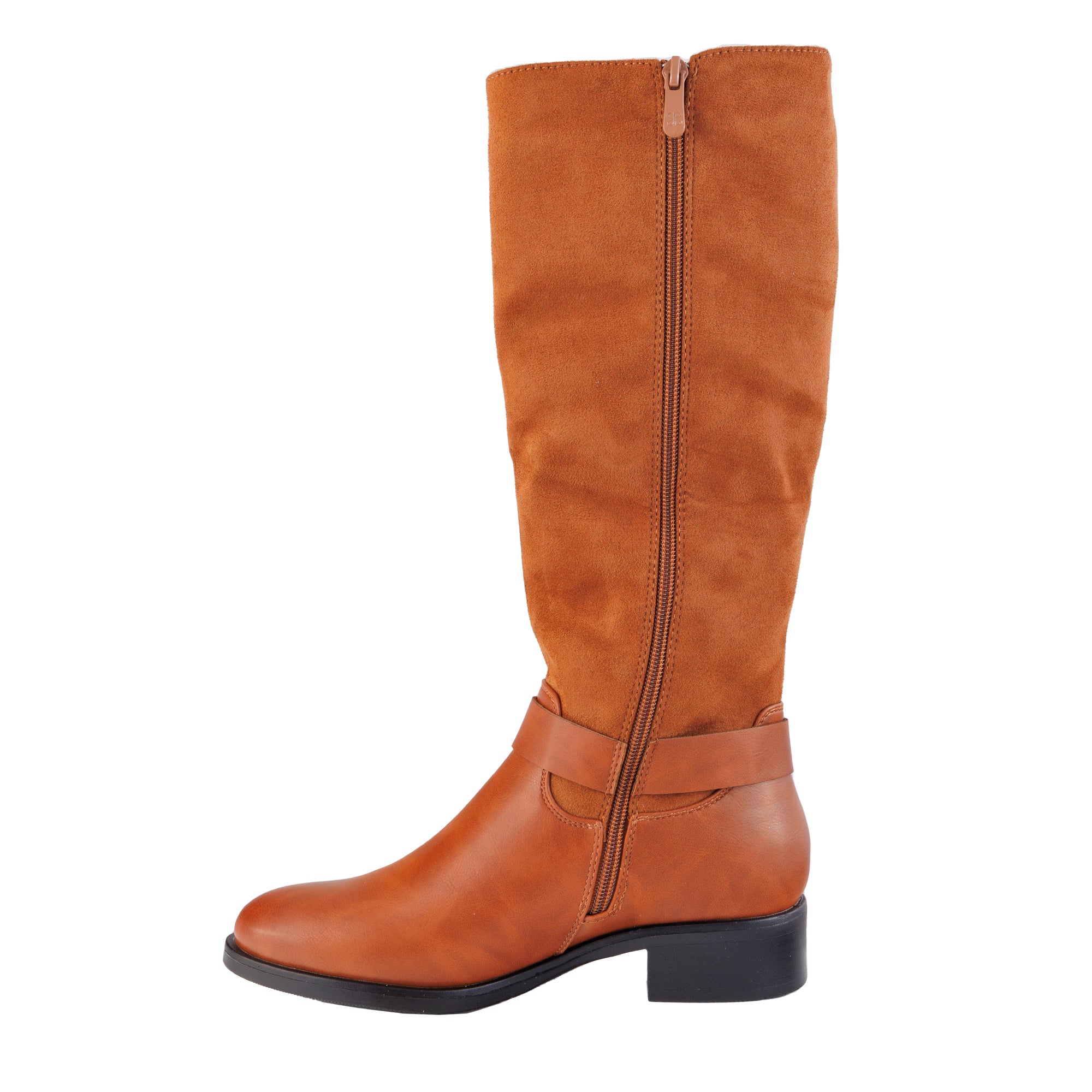 Stivali in simil pelle con gambale in camoscio- Art.CHC330