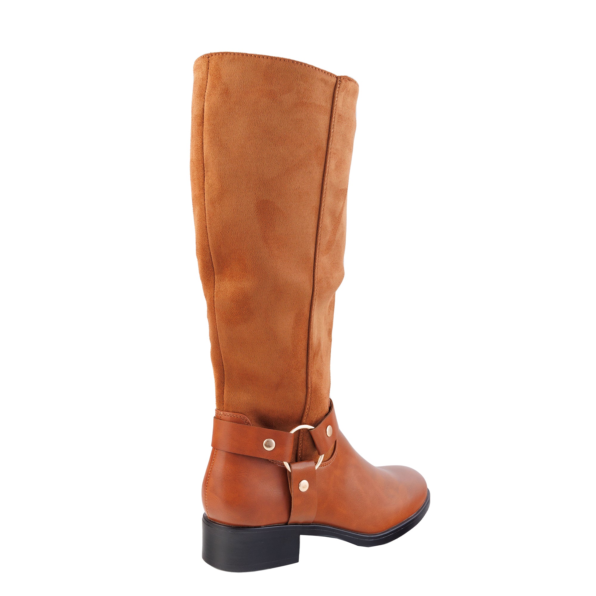 Stivali in simil pelle con gambale in camoscio- Art.CHC330