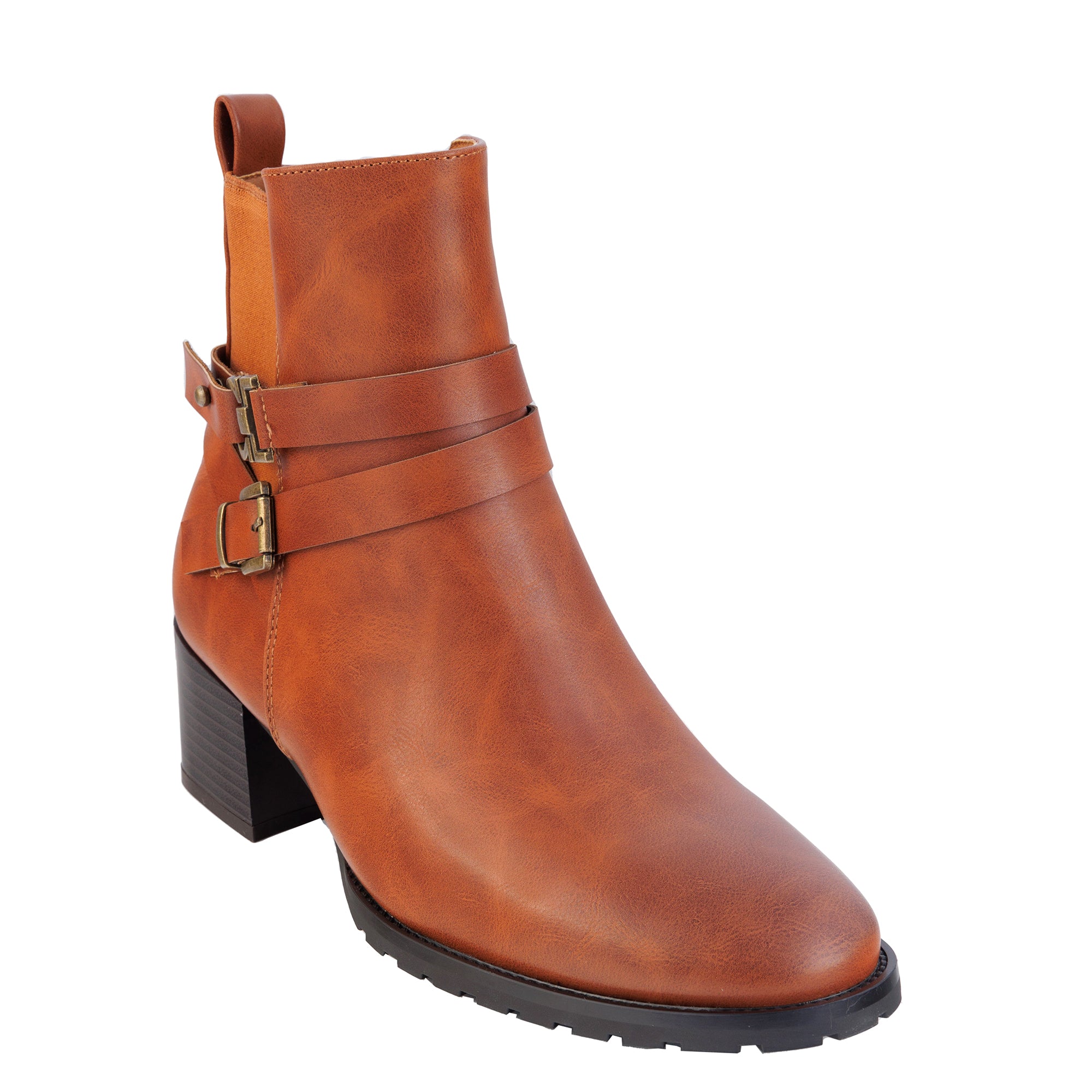Stivaletti in simil pelle con tacco comodo quadrato- Art.CHC322