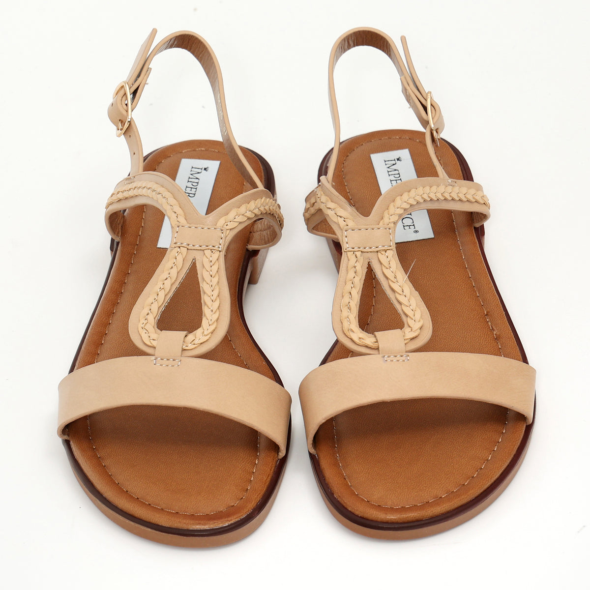 Sandali bassi in simil pelle con fasce intrecciate- Art.BK025