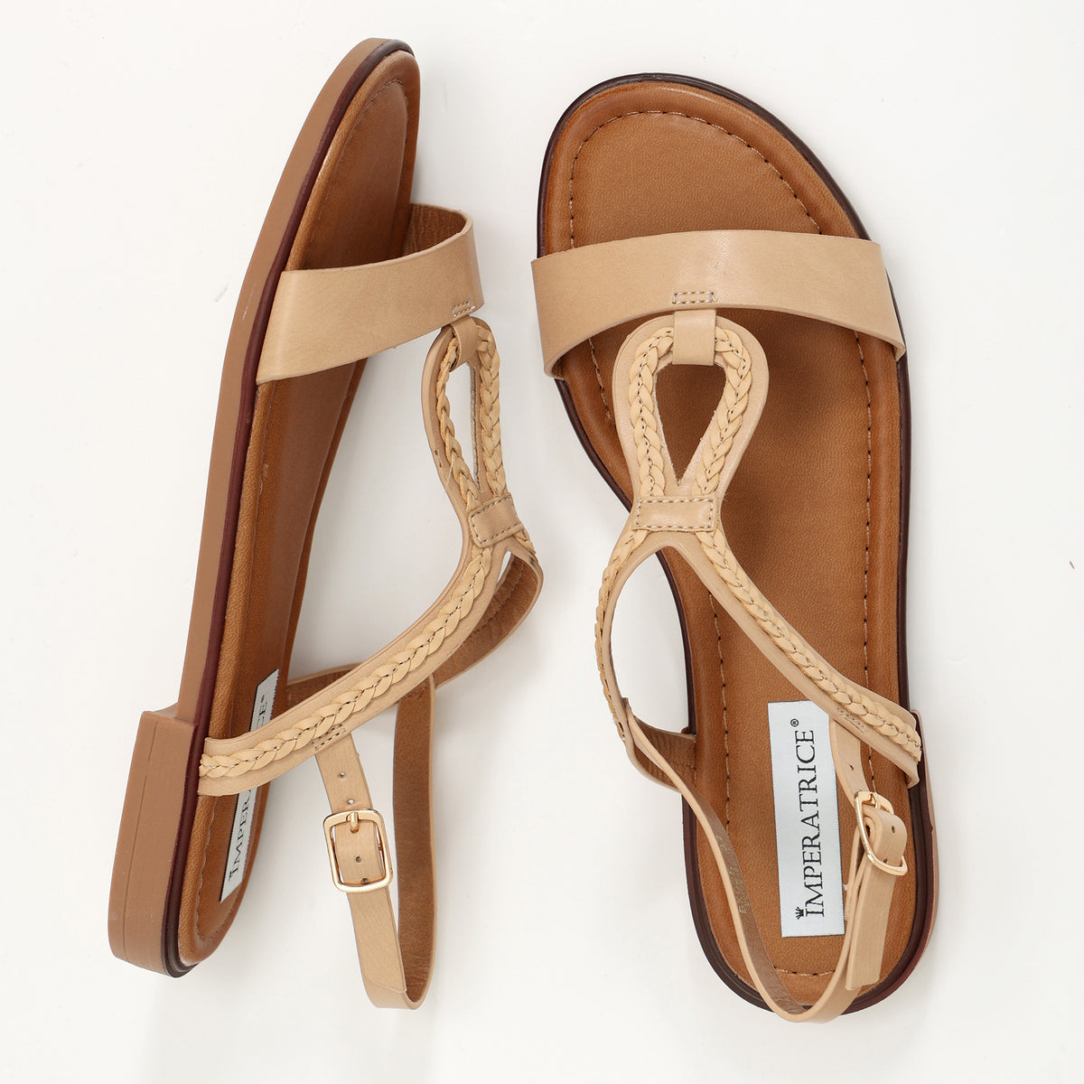 Sandali bassi in simil pelle con fasce intrecciate- Art.BK025