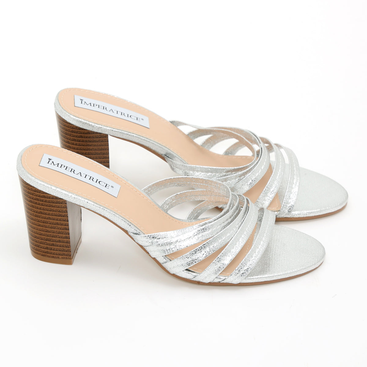 Sandali in simil pelle laminata con tacco comodo- Art.BK008