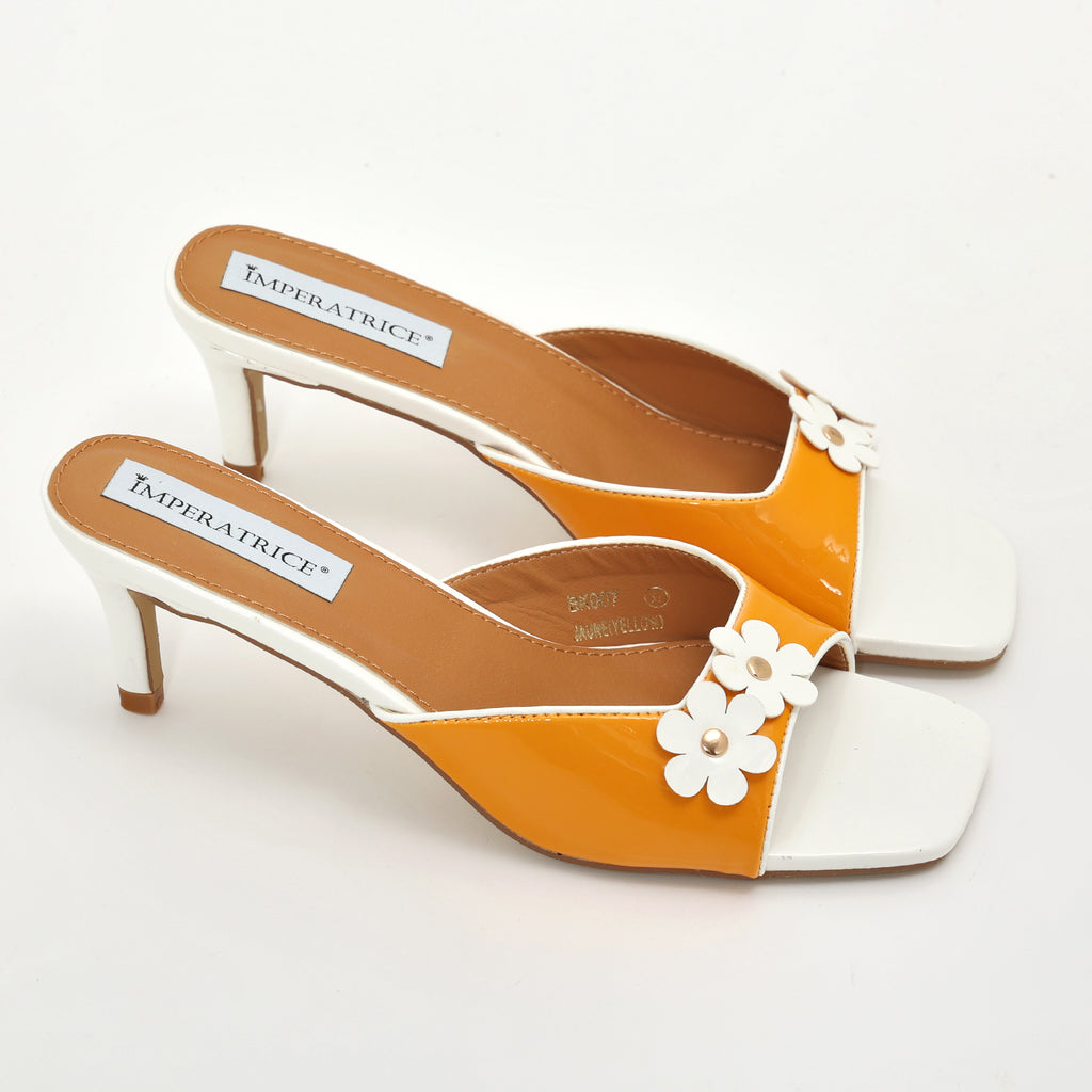 Sandali in simil pelle verniciata con tacco basso a spillo- Art.BK007