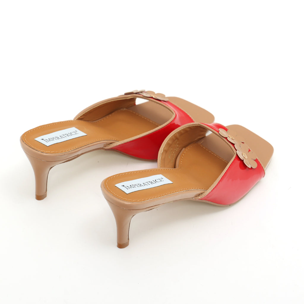 Sandali in simil pelle verniciata con tacco basso a spillo- Art.BK007