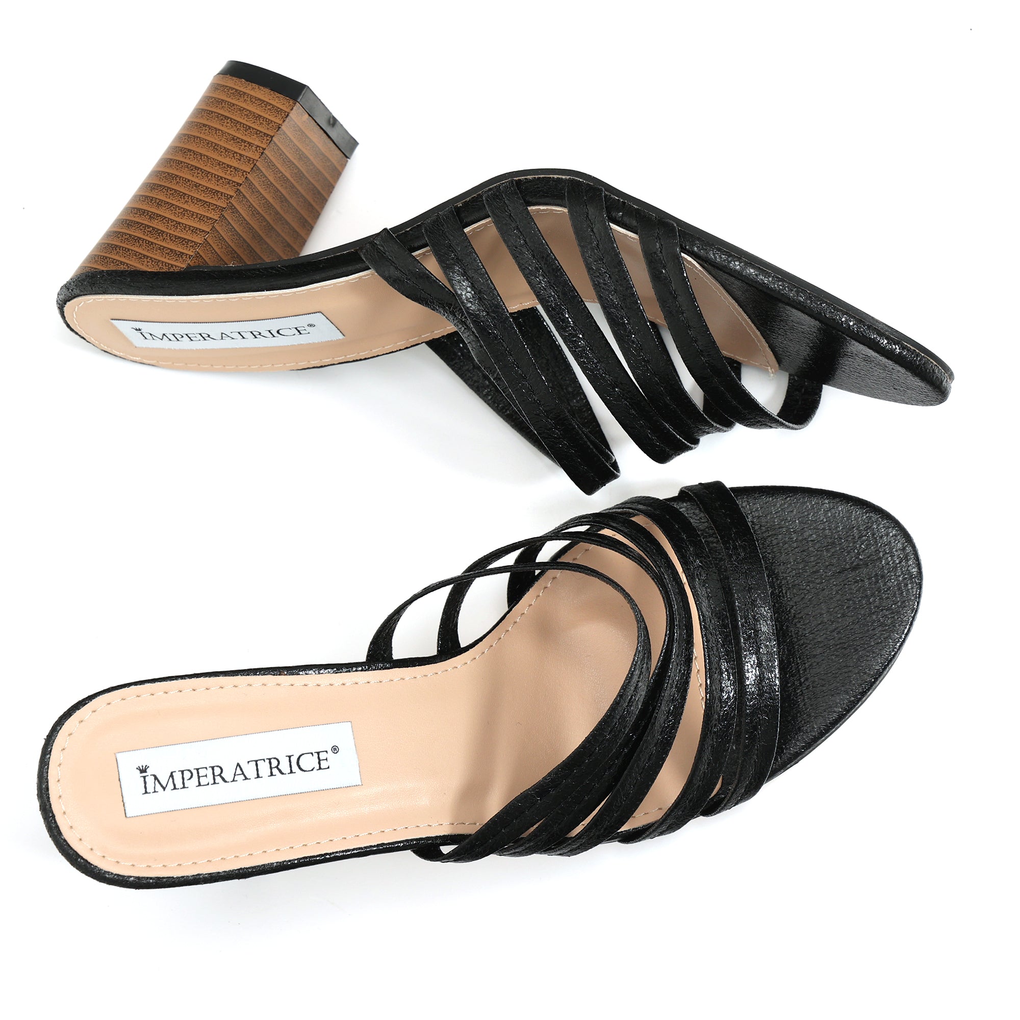 Sandali in simil pelle laminata con tacco comodo- Art.BK008