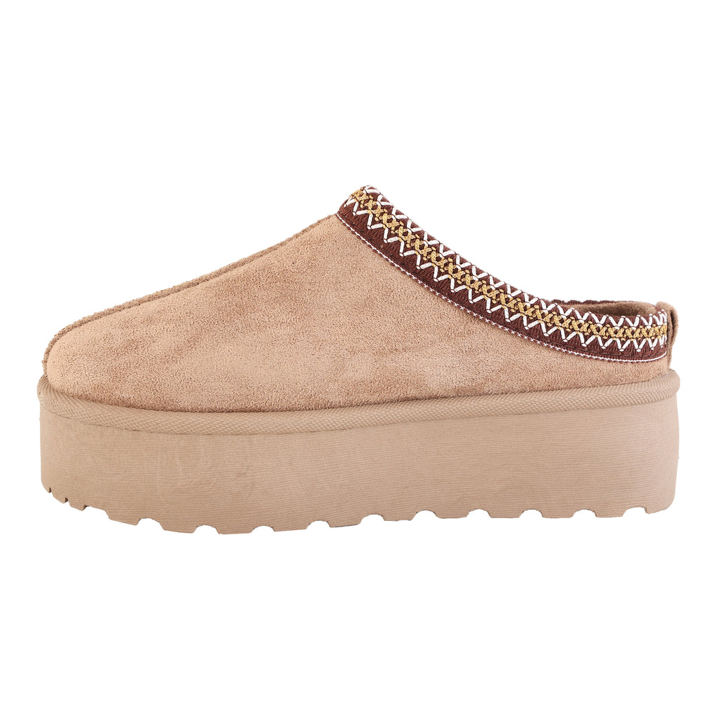 Ciabatte in simil camoscio imbottite con platform- Art.A1002