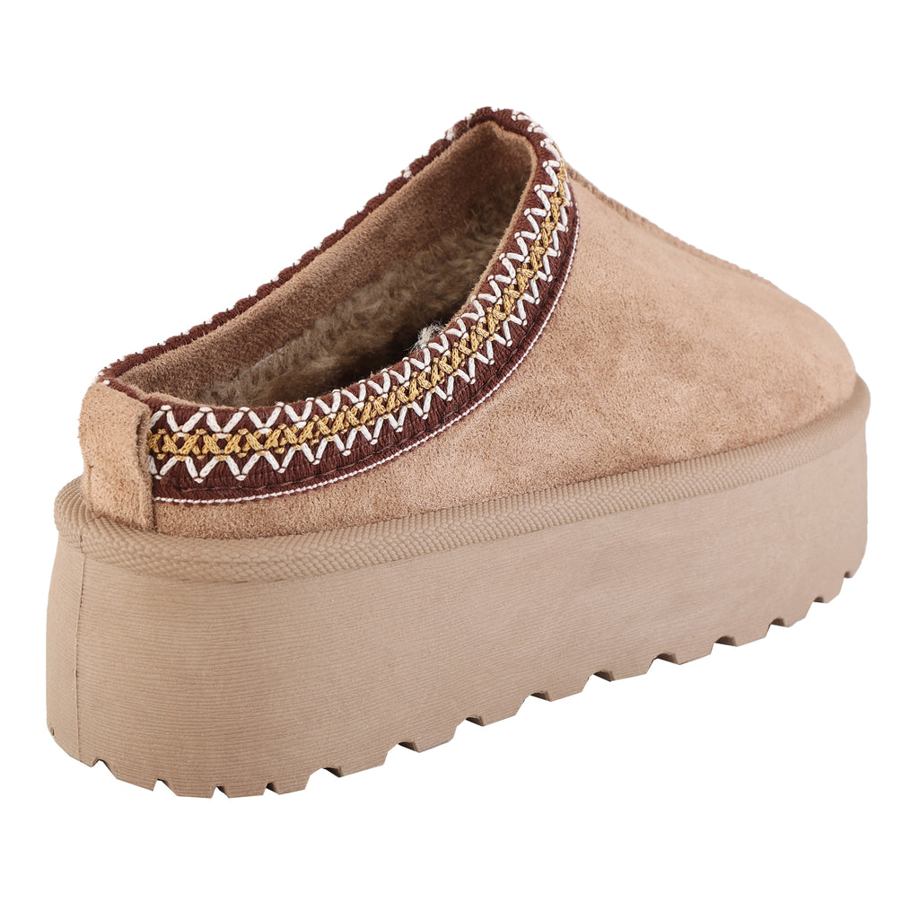Ciabatte in simil camoscio imbottite con platform- Art.A1002