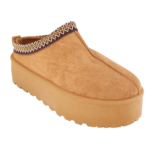 Ciabatte in simil camoscio imbottite con platform- Art.A1002