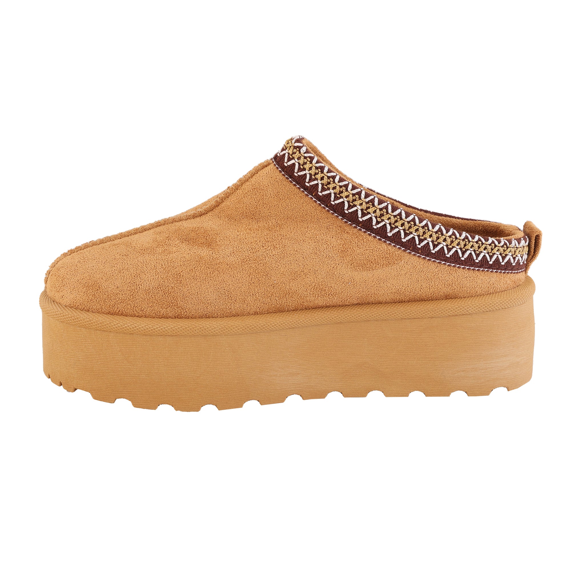 Ciabatte in simil camoscio imbottite con platform- Art.A1002