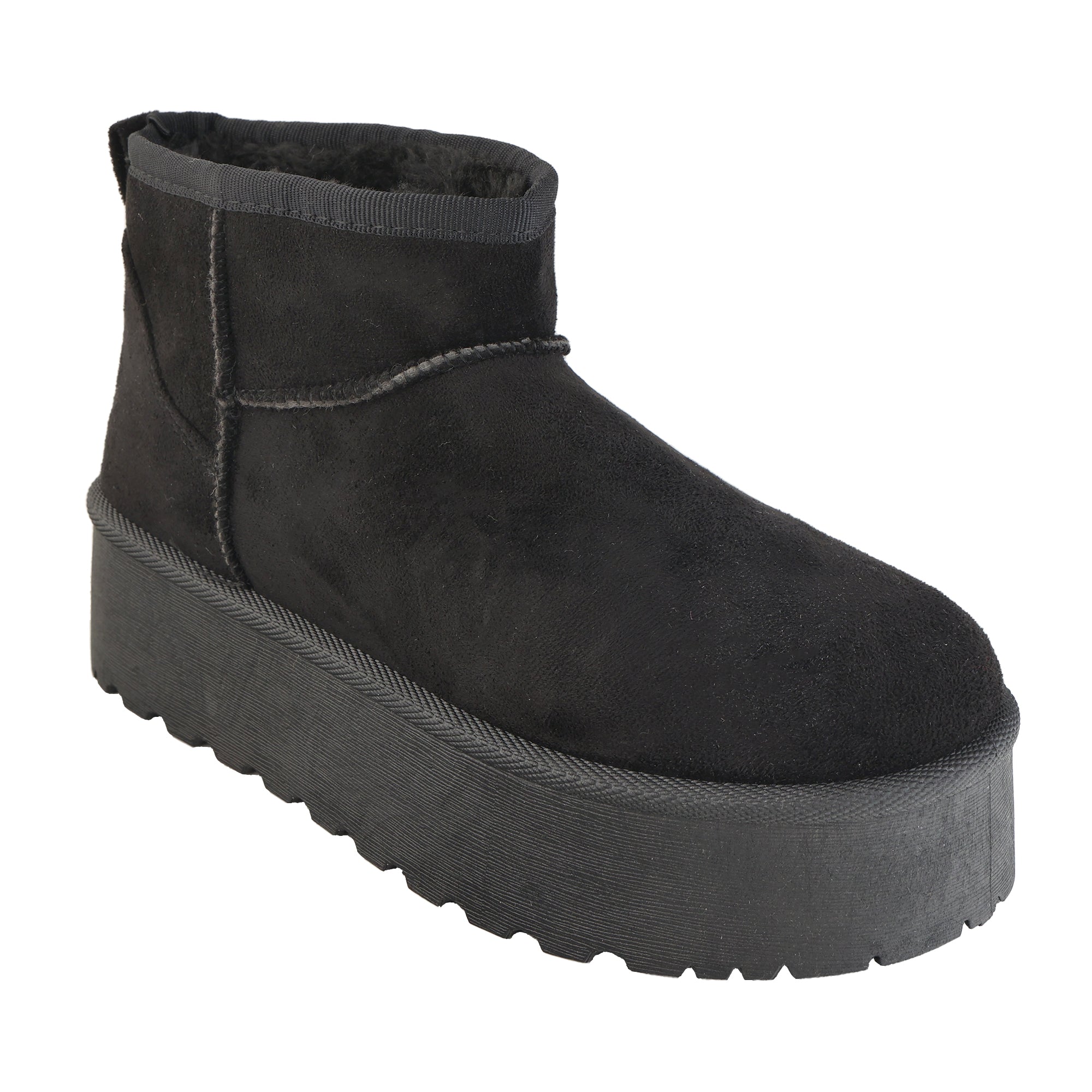 Stivaletti in simil camoscio imbottiti con platform- Art.A1001