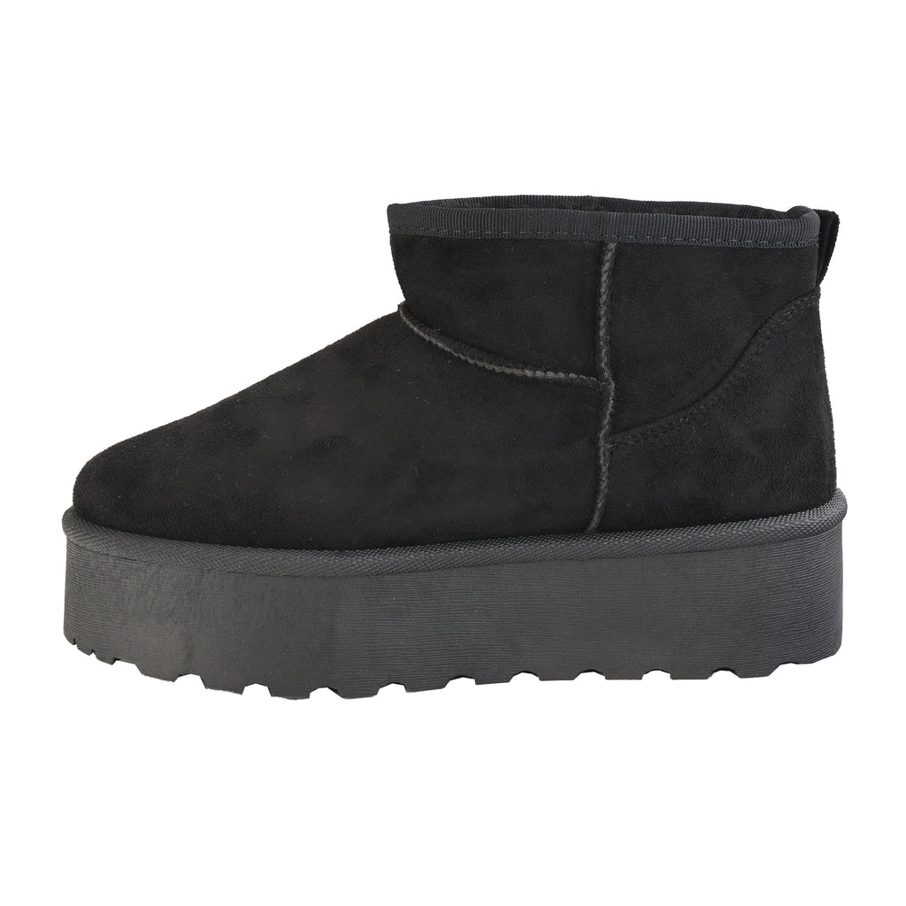 Stivaletti in simil camoscio imbottiti con platform- Art.A1001