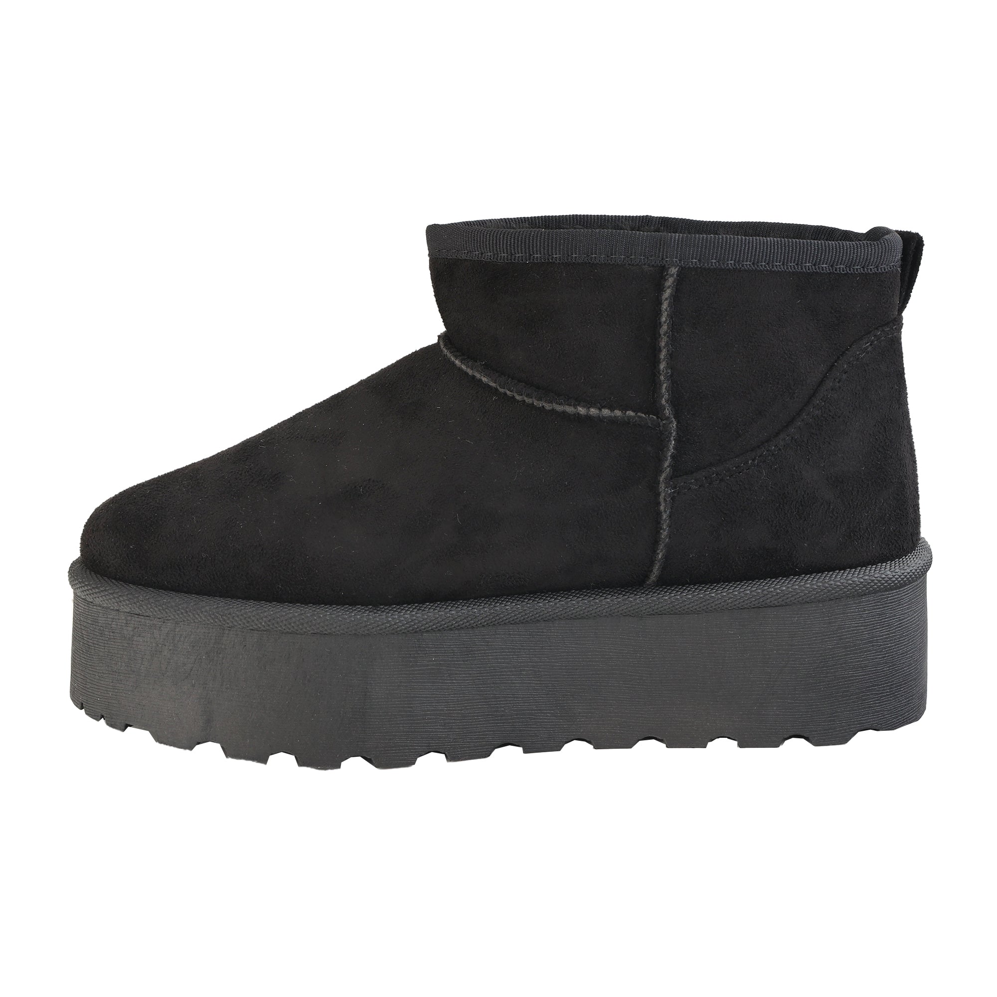 Stivaletti in simil camoscio imbottiti con platform- Art.A1001