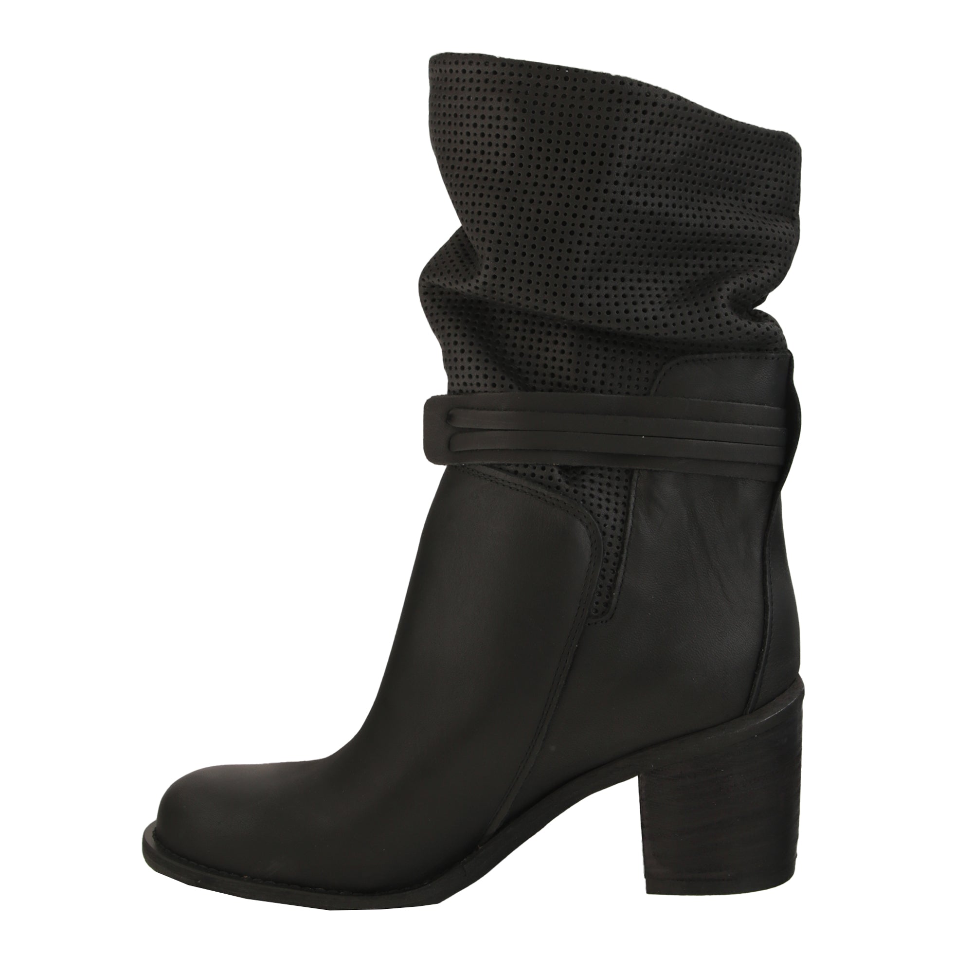 Stivaletti in vera pelle di vitello con tacco comodo- Art.7070PELLEF14SS24