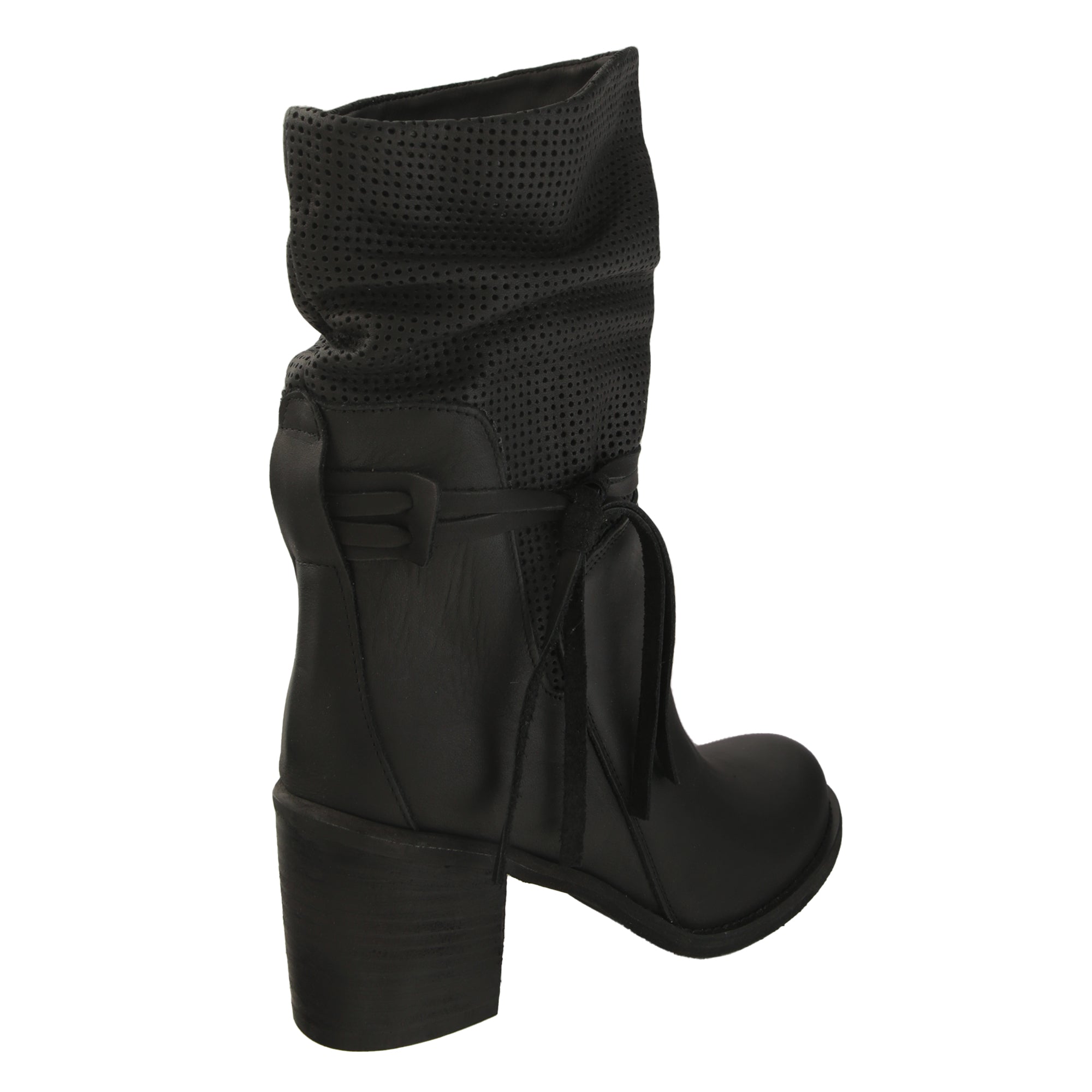 Stivaletti in vera pelle di vitello con tacco comodo- Art.7070PELLEF14SS24