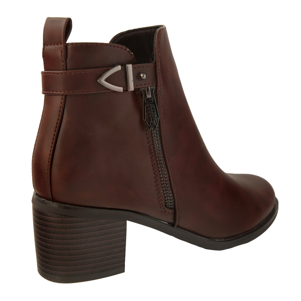 Stivaletti in simil pelle con tacco comodo- Art.CHC275
