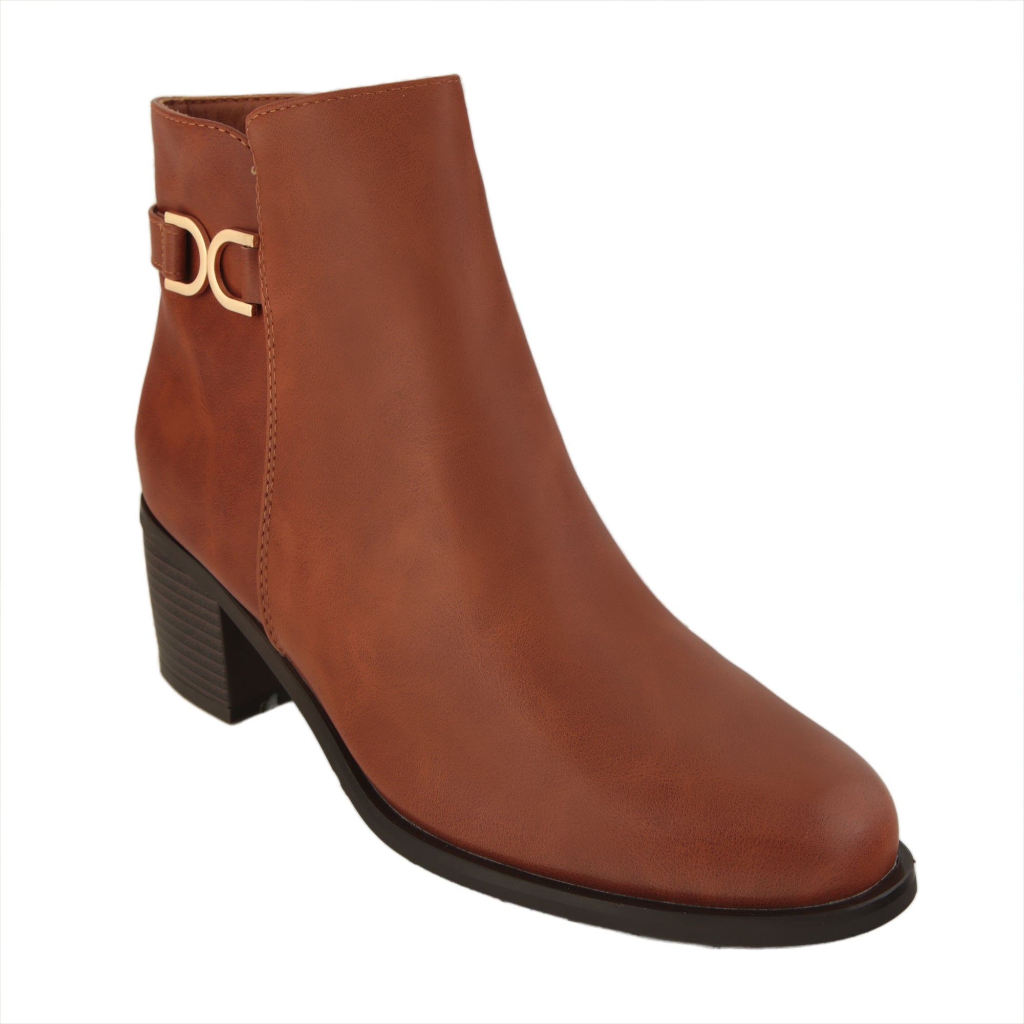 Stivaletti in simil pelle con tacco comodo- Art.CHC265
