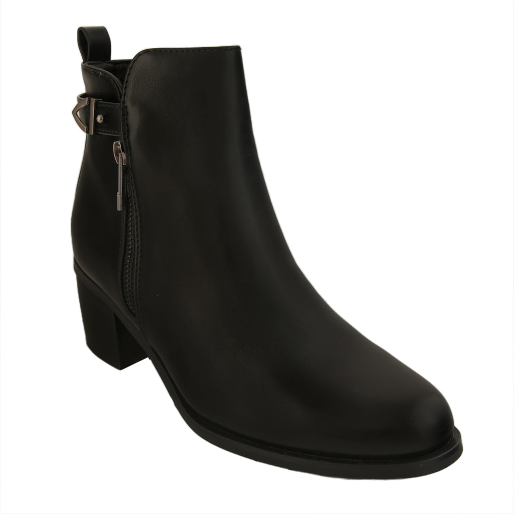 Stivaletti in simil pelle con tacco comodo- Art.CHC275