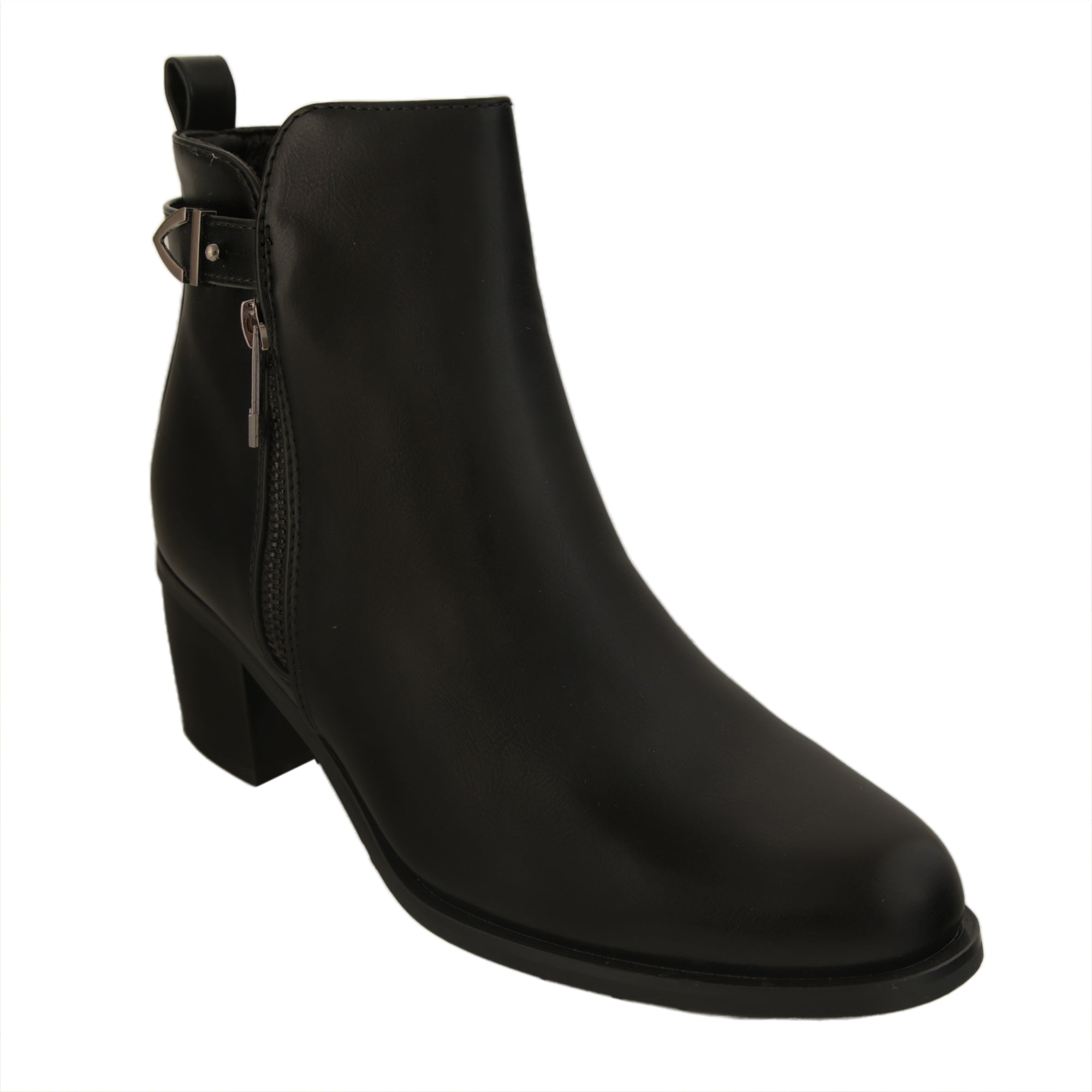 Stivaletti in simil pelle con tacco comodo- Art.CHC275