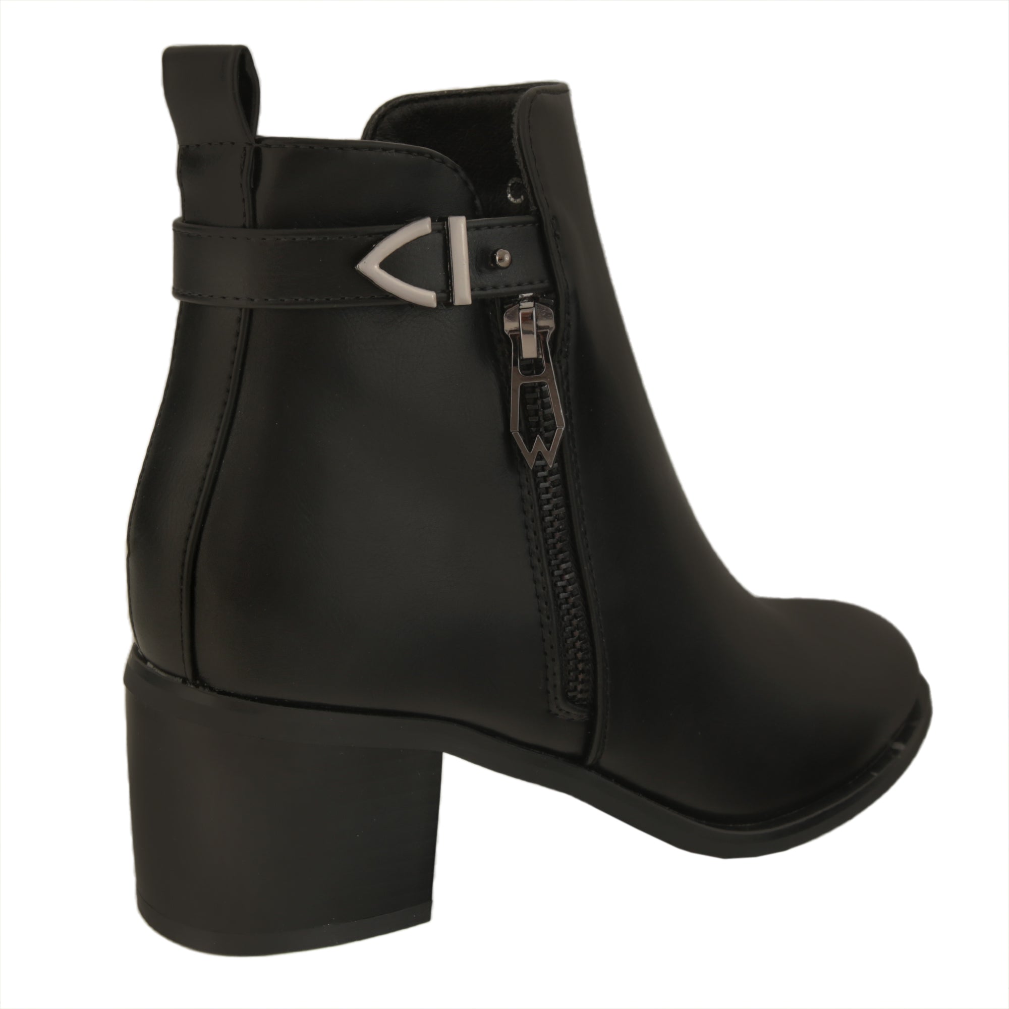 Stivaletti in simil pelle con tacco comodo- Art.CHC275