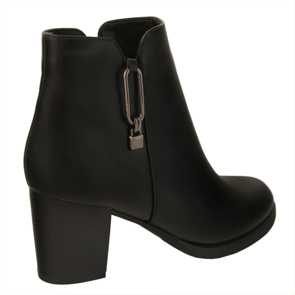 Stivaletti in simil pelle con tacco comodo- Art.CHC269