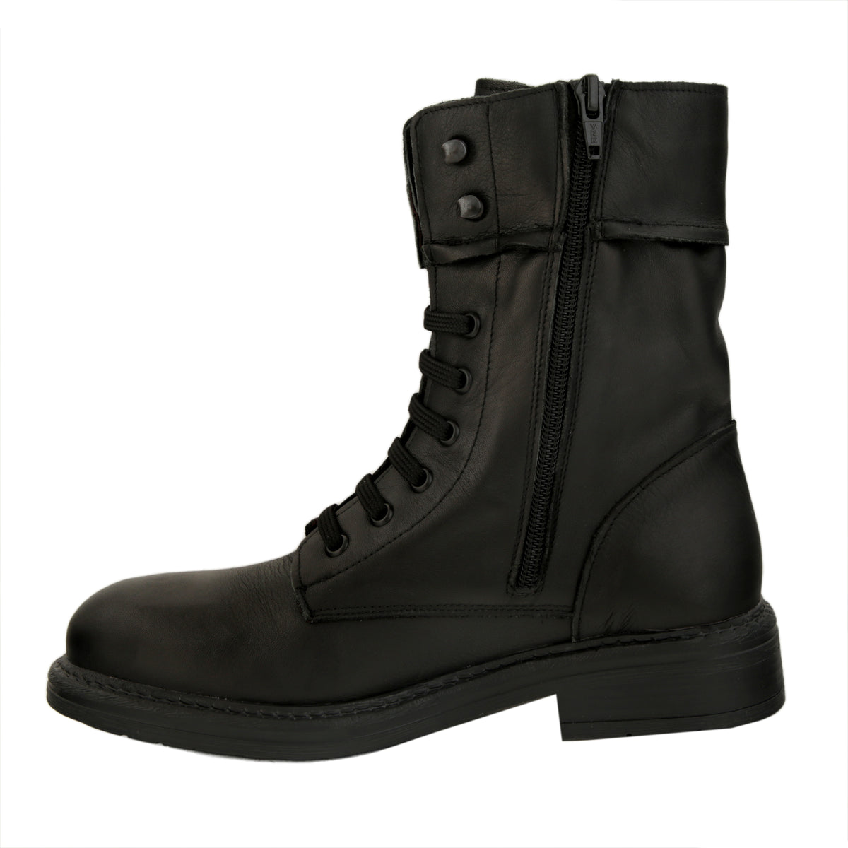 Anfibi stringati in vera pelle di vitello- Art.F11PELLE7576