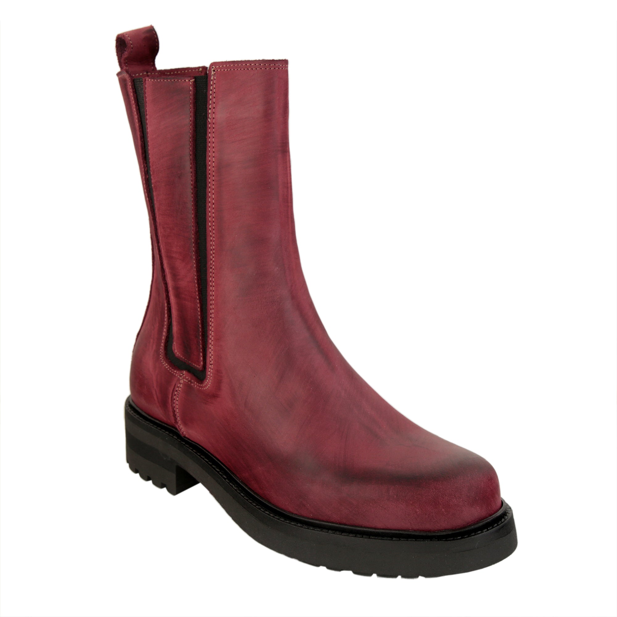 Stivaletti in pelle con fasce elastiche laterali - Art.171NABUK6967