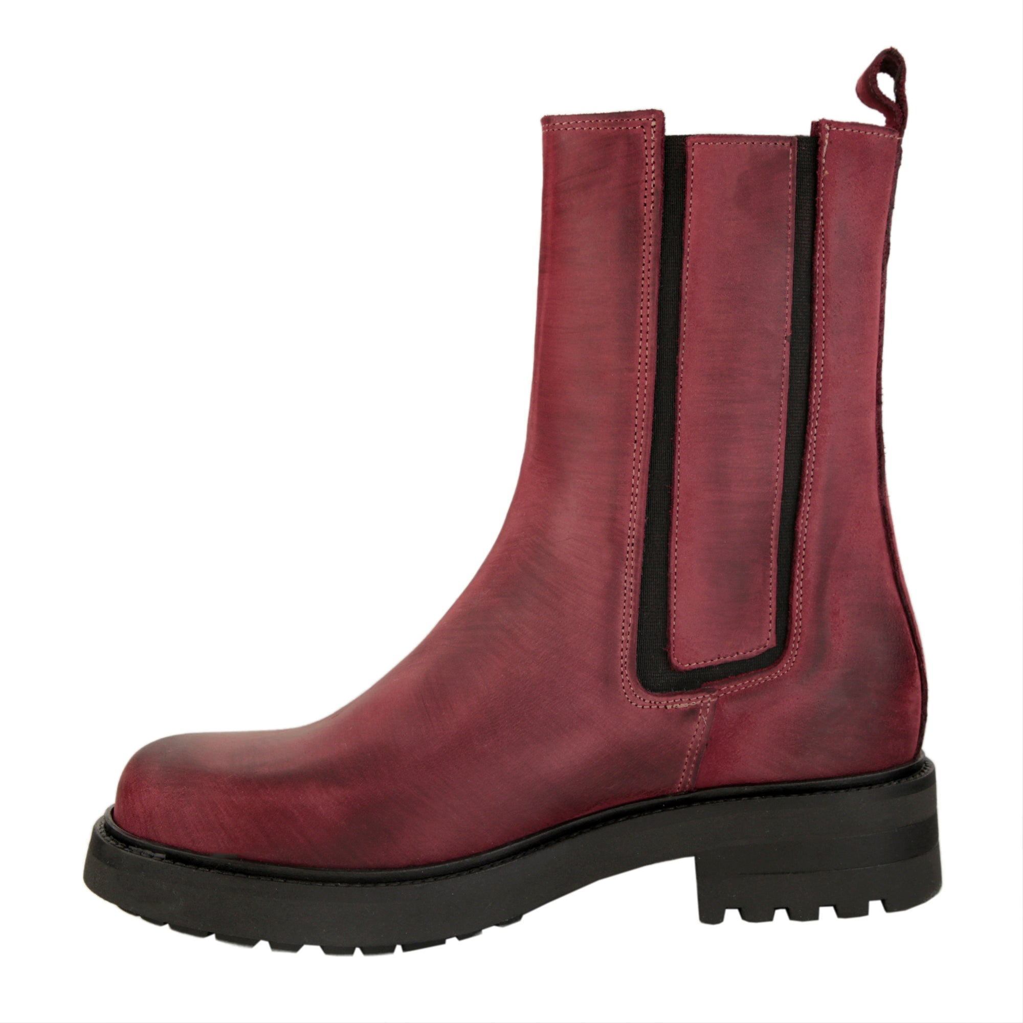 Stivaletti in pelle con fasce elastiche laterali - Art.171NABUK6967