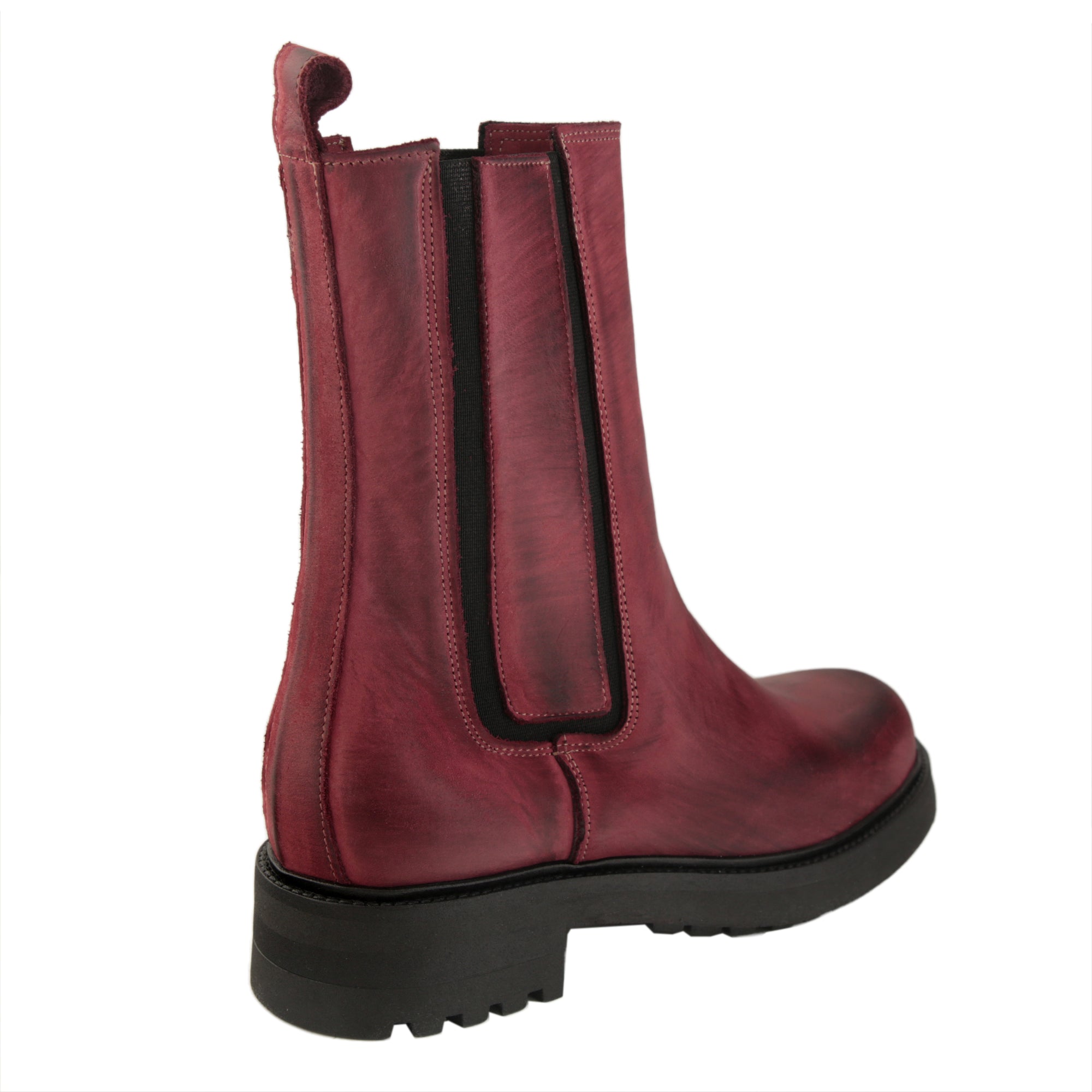 Stivaletti in pelle con fasce elastiche laterali - Art.171NABUK6967