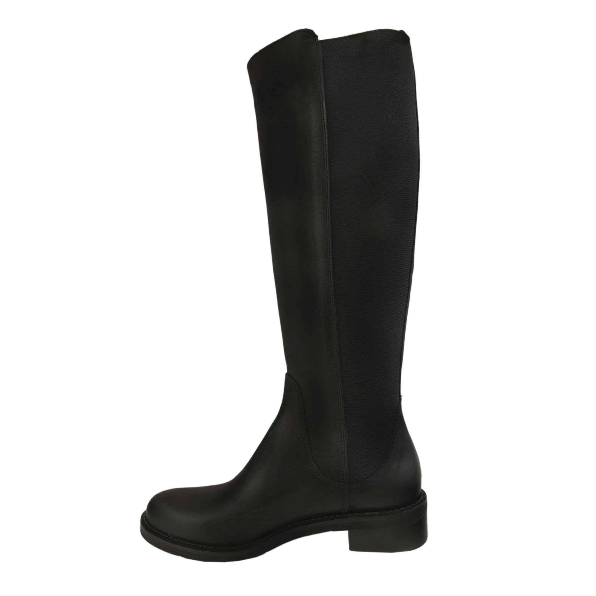 Stivali in vera pelle di vitello con gambale elasticizzato- Art.410PELLE
