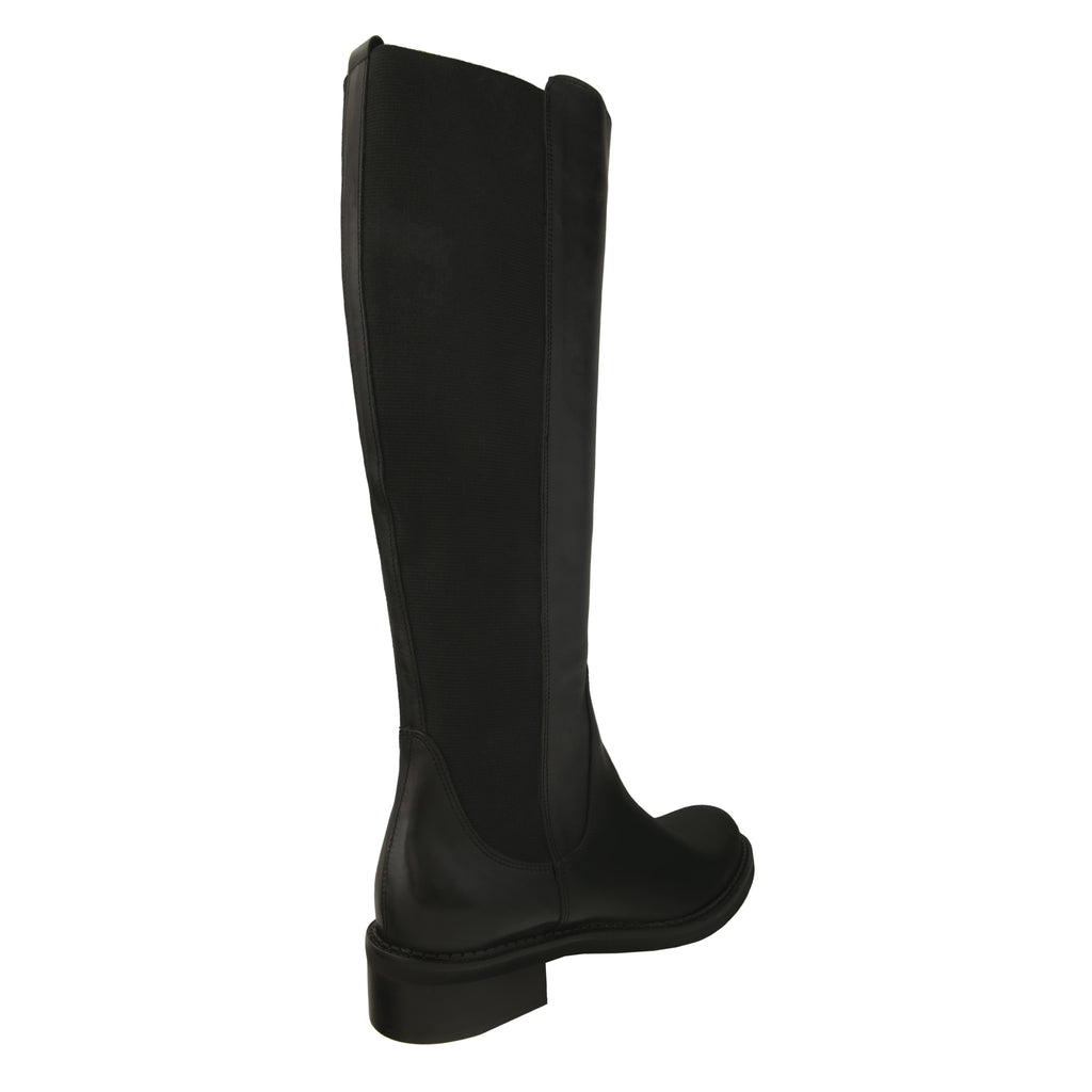 Stivali in vera pelle di vitello con gambale elasticizzato- Art.410PELLE