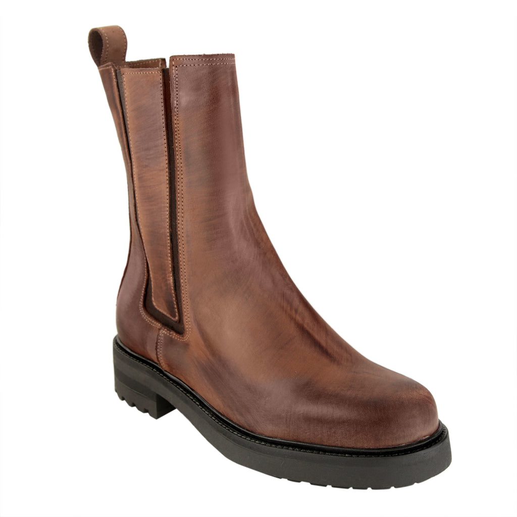 Stivaletti in pelle con fasce elastiche laterali - Art.171NABUK6967