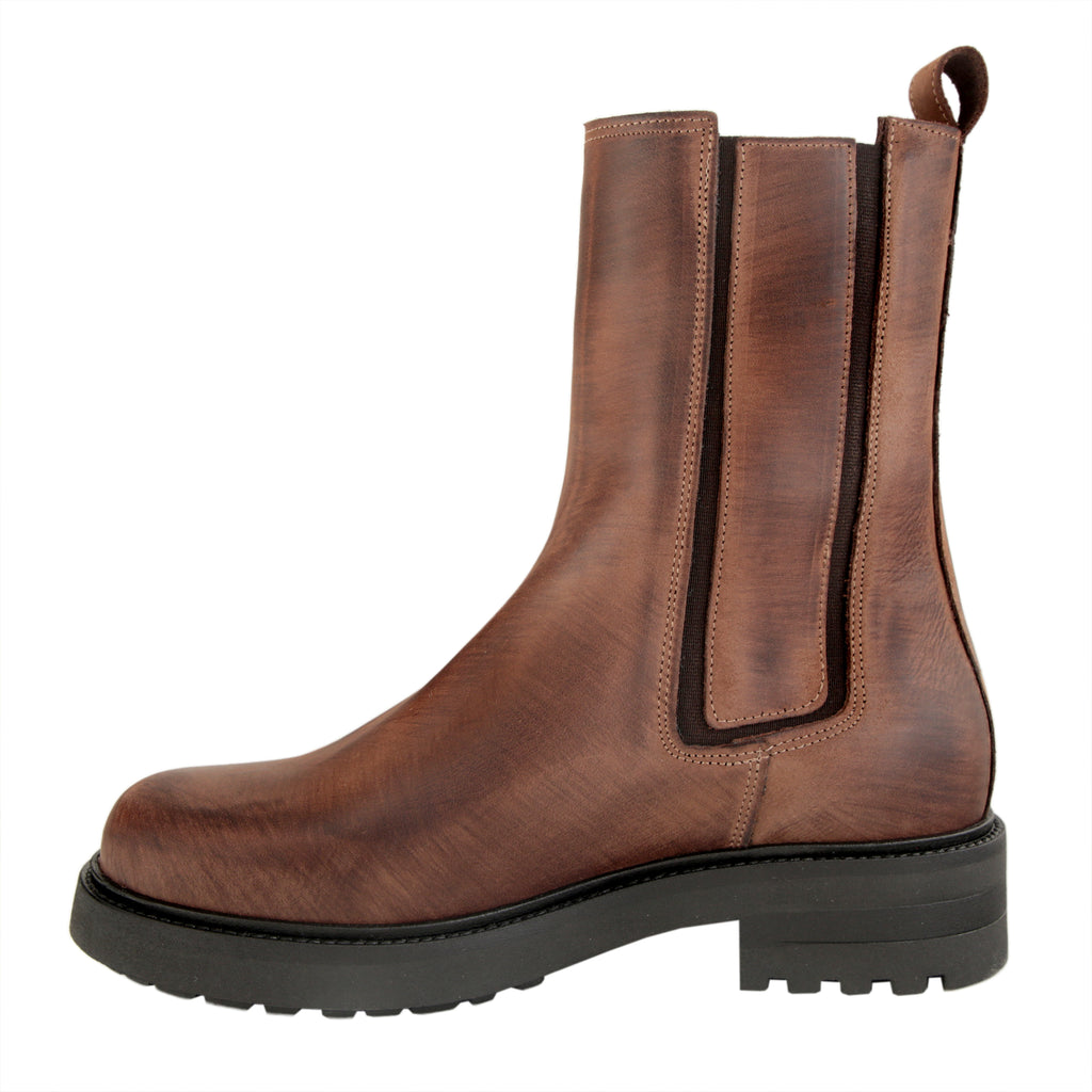 Stivaletti in pelle con fasce elastiche laterali - Art.171NABUK6967