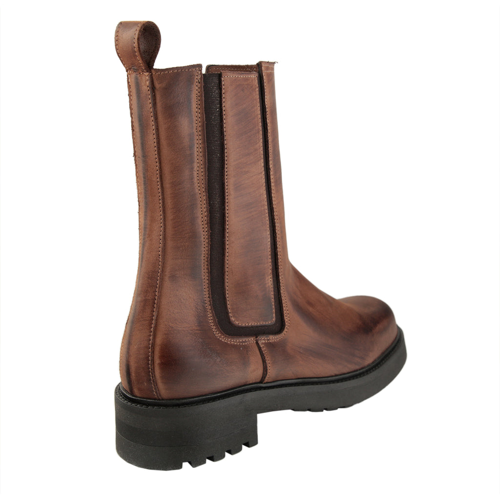 Stivaletti in pelle con fasce elastiche laterali - Art.171NABUK6967