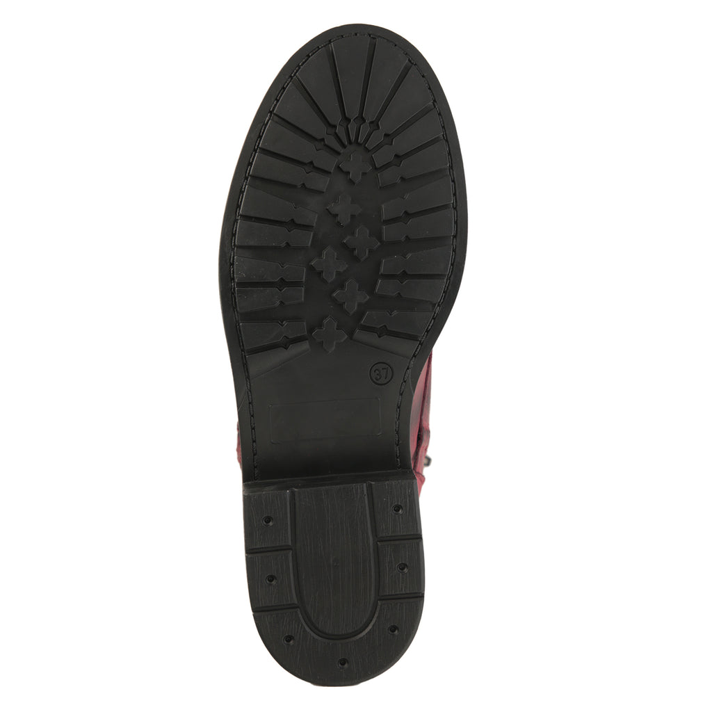 Anfibi stringati in vera pelle di vitello- Art.F11NABUK7576