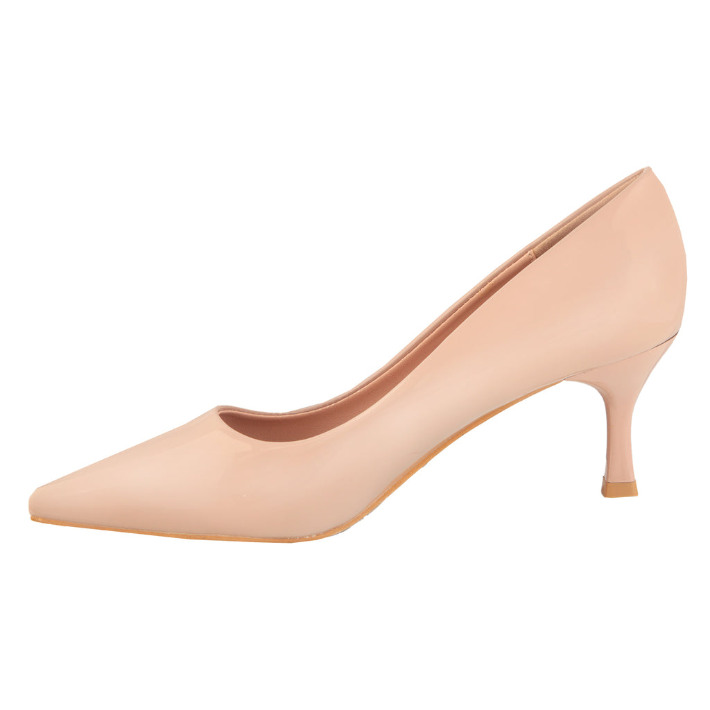 Dècolletè pumps verniciati con tacco basso a spillo- Art.LE256