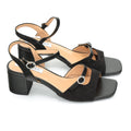 Sandali in simil pelle con tacco comodo e dettaglio cinturino strass20267 Art. 20267