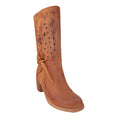 Stivaletti in vera pelle nabuk laserati con tacco comodo7071NABUKLASERSS24 Art. 7071NABUKLASERSS24