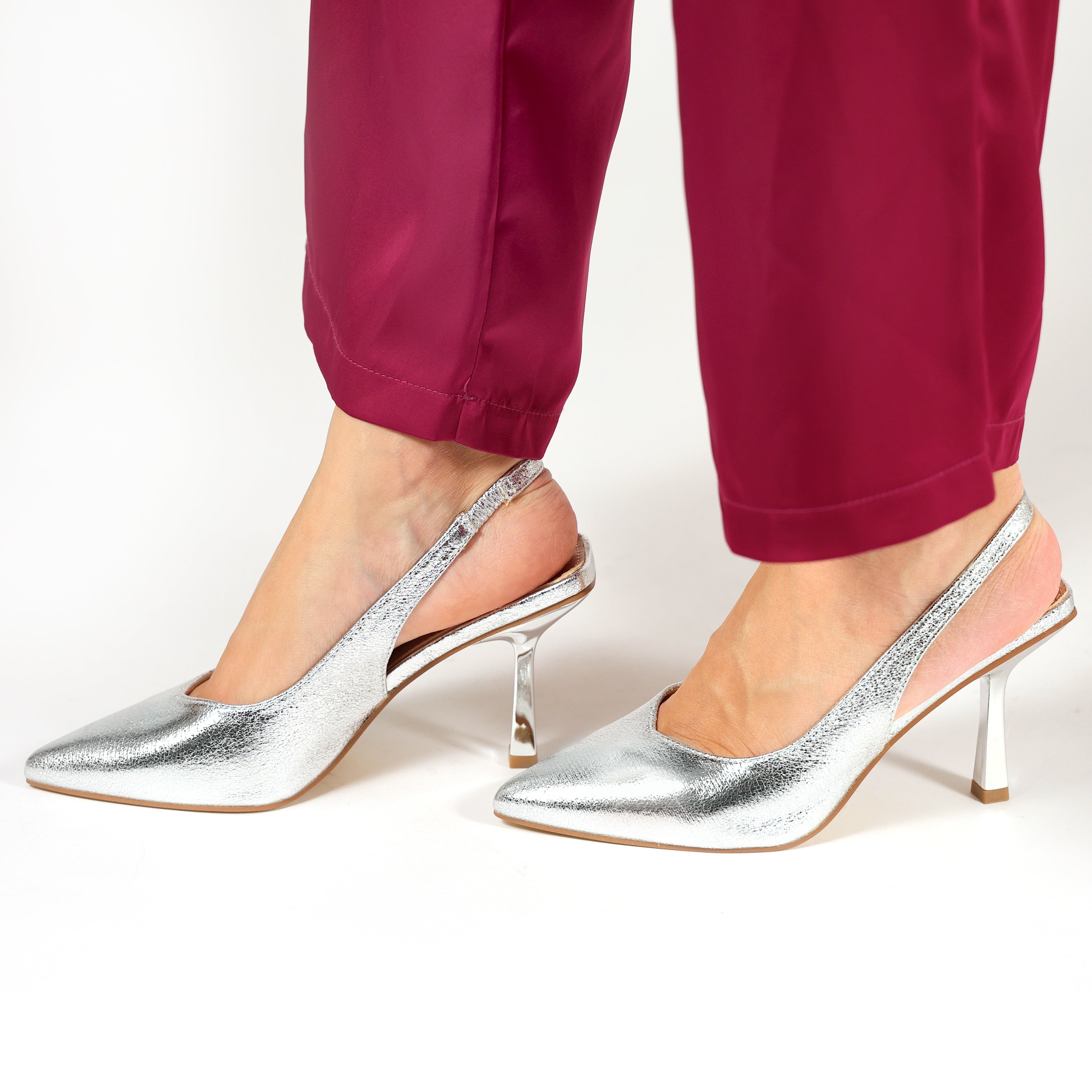 Dècolletè slingback in simil pelle- Art.SP014